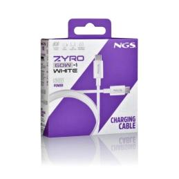 NGS CABLE CARGA RAPIDA USB-C A USB-C 1M BLANCO NGS CABLE CARGA RAPIDA USB-C A USB-C 1M BLANCO