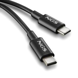 NGS CABLE CARGA RAPIDA USB-C A USB-C 1M NEGRO