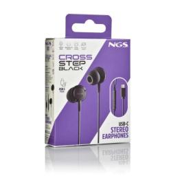 NGS Auricular Negro Estéreo USB-C Con Cable NGS Auricular Negro Estéreo USB-C Con Cable