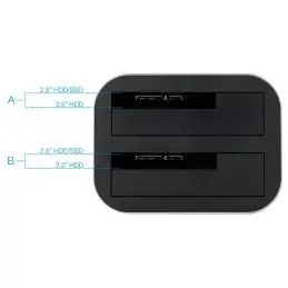 Tooq TQDS-805G Dock Station Doble Bahía HDD Gris Tooq TQDS-805G Dock Station Doble Bahía HDD Gris