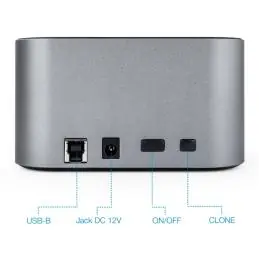 Tooq TQDS-805G Dock Station Doble Bahía HDD Gris Tooq TQDS-805G Dock Station Doble Bahía HDD Gris