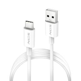 NGS CABLE CARGA RAPIDA USB-A A USB-C 1M BLANCO NGS CABLE CARGA RAPIDA USB-A A USB-C 1M BLANCO