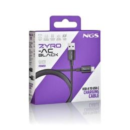 NGS CABLE CARGA RAPIDA USB-A A USB-C 1M NEGRO NGS CABLE CARGA RAPIDA USB-A A USB-C 1M NEGRO