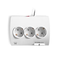 EWENT EW3935 Regleta 5 Schuko + 2 usb 2.1A EWENT EW3935 Regleta 5 Schuko + 2 usb 2.1A