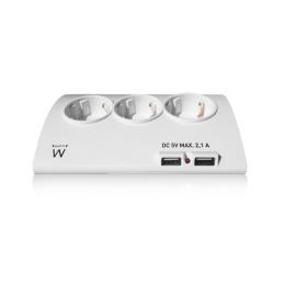 EWENT EW3935 Regleta 5 Schuko + 2 usb 2.1A EWENT EW3935 Regleta 5 Schuko + 2 usb 2.1A
