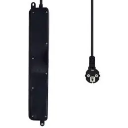 Ewent EW3924 Regleta 6 tomas con proteccion Negro Ewent EW3924 Regleta 6 tomas con proteccion Negro