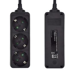 Ewent Ew3959 Regleta 3 tomas Negro Ewent Ew3959 Regleta 3 tomas Negro