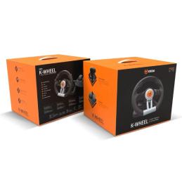 Krom Juego de Volante y pedales K-Wheel Multip. Krom Juego de Volante y pedales K-Wheel Multip.