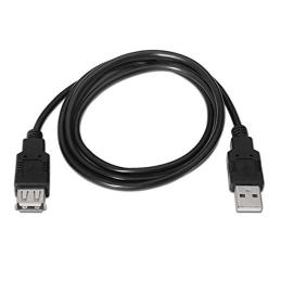 Nanocable Cable USB 2.0 Tipo-A M/H P Negro 1,8 m Nanocable Cable USB 2.0 Tipo-A M/H P Negro 1,8 m
