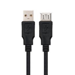 Nanocable Cable USB 2.0 Tipo-A M/H P Negro 1m Nanocable Cable USB 2.0 Tipo-A M/H P Negro 1m