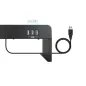 Tooq Soporte elevador monitor/portátil 3xUSB negro Tooq Soporte elevador monitor/portátil 3xUSB negro