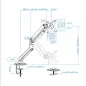 Tooq DB4032TNR-G Soporte mesa monitor/tv 17-32"