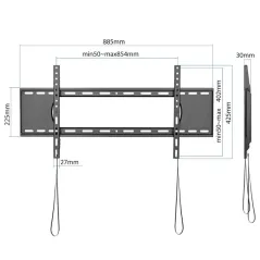 iggual SPTV86 Soporte TV pared Fijo 43"-90" 80kg