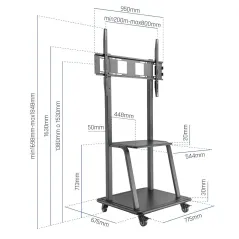 iggual GOLIAT Soporte TV con ruedas 37"-100" 150kg