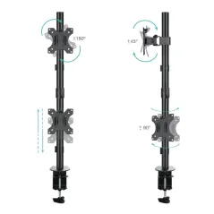 Tooq DB1233TNV-B Soporte mesa 2 brazos vertical