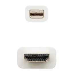 Nanocable Cable Conversor Mini DP/ HDMI 2 M Blanco Nanocable Cable Conversor Mini DP/ HDMI 2 M Blanco