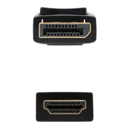 Nanocable Cable Conversor DP a HDMI 3 M Negro Nanocable Cable Conversor DP a HDMI 3 M Negro
