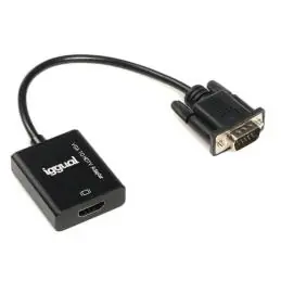 iggual Adaptador VGA a HDMI + audio + microUSB iggual Adaptador VGA a HDMI + audio + microUSB