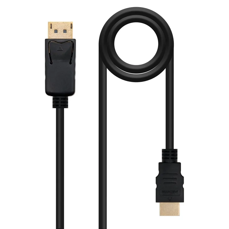 Nanocable Cable Conversor DP a HDMI 0,5 M Negro Nanocable Cable Conversor DP a HDMI 0,5 M Negro