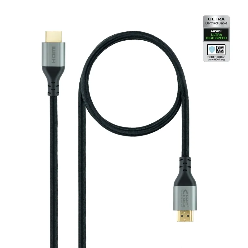 Nanocable Cable HDMI 2.1 CERTIFICADO ULTRA HS 1 M Nanocable Cable HDMI 2.1 CERTIFICADO ULTRA HS 1 M