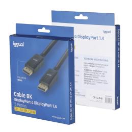 iggual Cable DisplayPort (M) 1.4 8K@60hz 2 metros