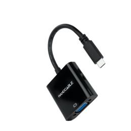 Nanocable Conversor USB-C/M a VGA/H Negro 10cm Nanocable Conversor USB-C/M a VGA/H Negro 10cm