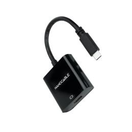 Nanocable Conversor USB-C/M a HDMI/H Negro 15cm Nanocable Conversor USB-C/M a HDMI/H Negro 15cm