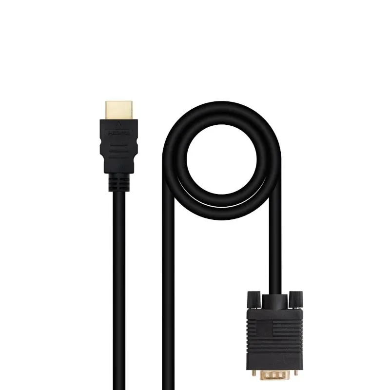 Nanocable Conversor HDMI a VGA M-M, 1.8 m Negro Nanocable Conversor HDMI a VGA M-M, 1.8 m Negro