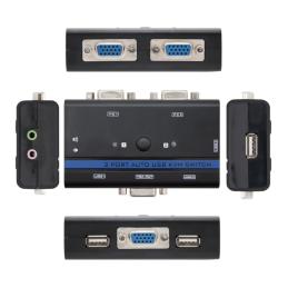 Nanocable KVM Switch VGA USB 1u-2PC+Cable Nanocable KVM Switch VGA USB 1u-2PC+Cable