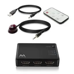 EWENT EW3730 Switch HDMI 4K 3x1con mando distancia