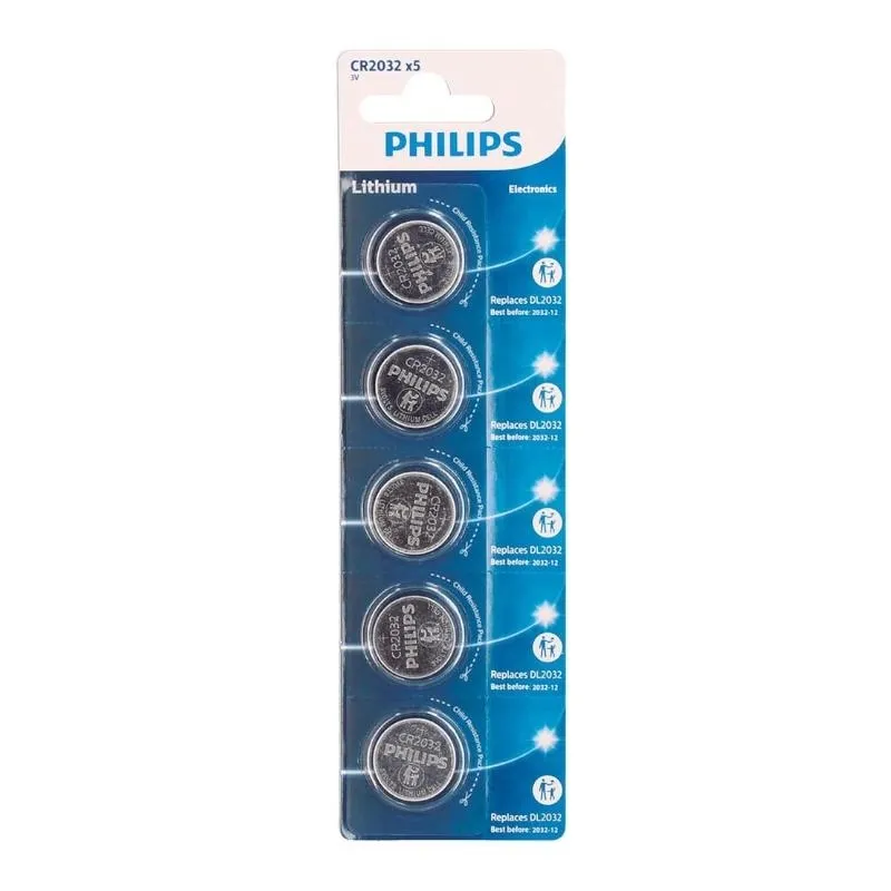 Philips Pila Boton Litio CR2032 3v Blister*5 Philips Pila Boton Litio CR2032 3v Blister*5