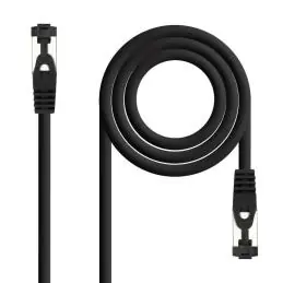 Nanocable Cable red Cat. 8.1 2GHZ SSTP Negro 0,25m