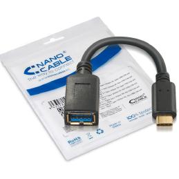 Nanocable Cable USB 3.1 Gen1 3A, USB-C/M-A/F, 15cm Nanocable Cable USB 3.1 Gen1 3A, USB-C/M-A/F, 15cm