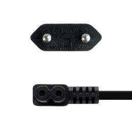 Nanocable Cable Alim. forma 8 Acodado CEE7/C7 1.8m Nanocable Cable Alim. forma 8 Acodado CEE7/C7 1.8m