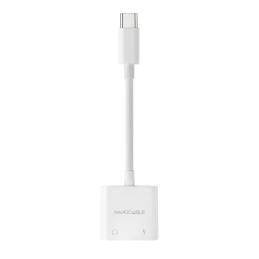 Nanocable Adaptador USB-C a Jack+USB-C/H PD 60W