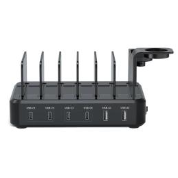 EWENT estación de carga 6 USB 130w Reloj-Auric