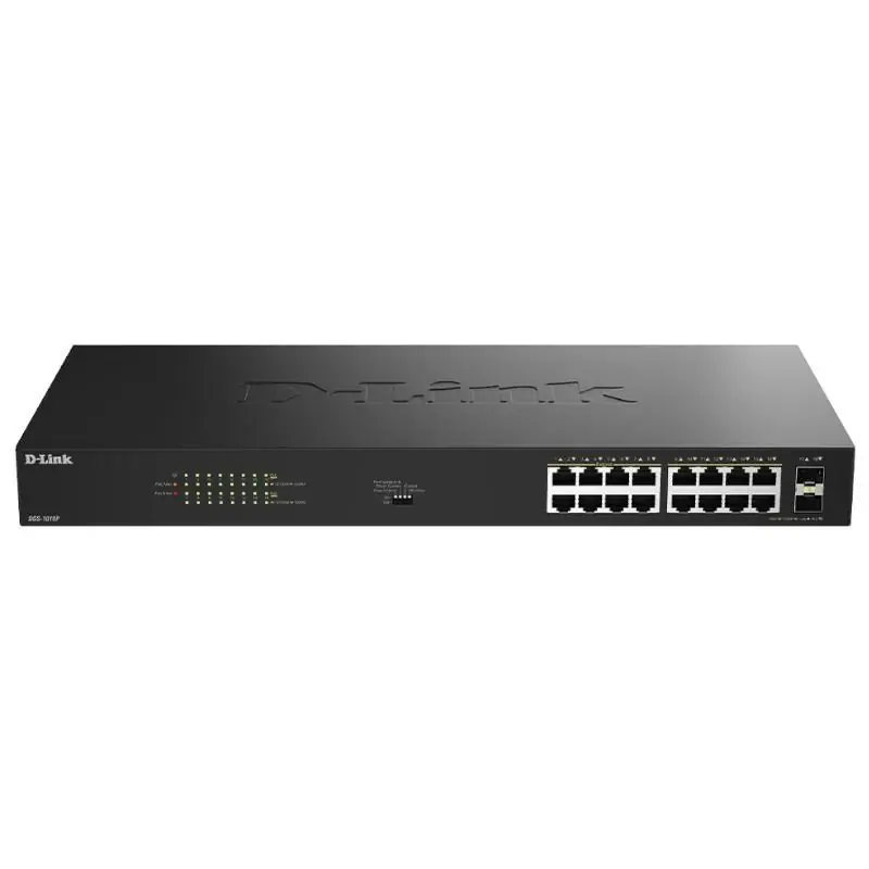 D-Link DGS-1018P/E Switch 16xGbE PoE+ 2xSFP