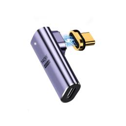 EWENT Adaptador Magnético USB-C 90º USB4 PD 100W