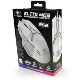 Spirit of Gamer Ratón Elite M60 Blanco RGB