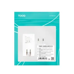 Tooq Cargador pared GAN USB-C/PD + USB-A/QC 65W
