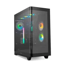 NOX Semitorre HUMMER ETHER Cristal Curvo Negro