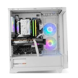 NOX Semitorre HUMMER ETHER Cristal Curvo Blanco NOX Semitorre HUMMER ETHER Cristal Curvo Blanco