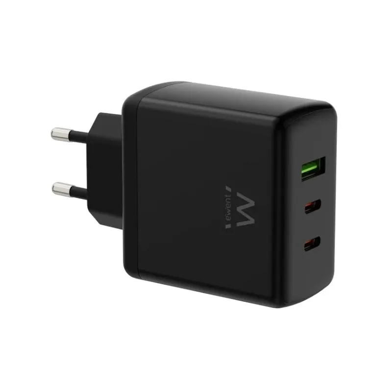 EWENT Cargador Gan Fast 65W 2 USB-C PD-1USB-A QC EWENT Cargador Gan Fast 65W 2 USB-C PD-1USB-A QC