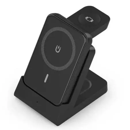 Aisens Cargador Inalámbrico USBC 15W 4 en 1 Negro