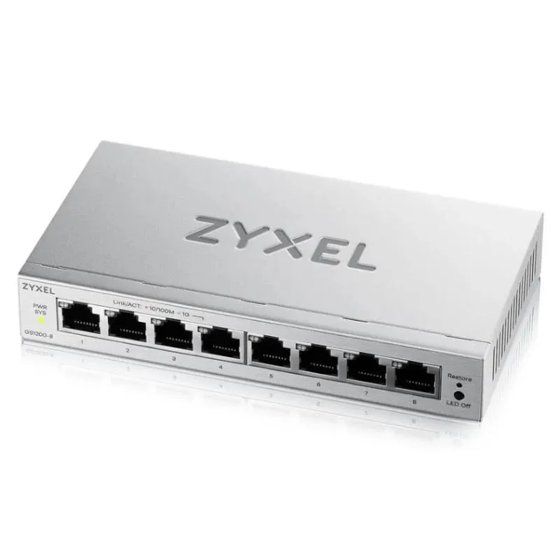 ZyXEL GS1200-8V3 Switch 8xGbE ZyXEL GS1200-8V3 Switch 8xGbE