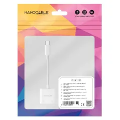 Nanocable Adaptador USB-C a Jack+USB-C/H PD 60W
