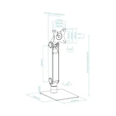 Tooq DB1471TN-B Soporte Mesa Pantalla 17-32"