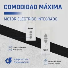 iggual Pantalla eléctrica 1:1 112" 200x200 cm