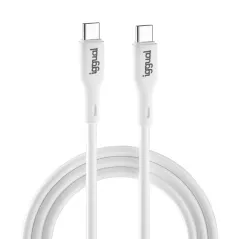 iggual Cable USB-C/USB-C 100 cm blanco Q3.0 3A 60W
