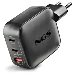 NGS CARGADOR GAN PARED ULTRARAPIDO 100W 3 P